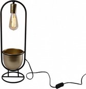 tafellamp Martijn 55 cm staal zwart/goud