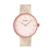 Iguazu horloge Rose Goud "Tera" - 39 MM - Upcycled leer - Upcycled leer