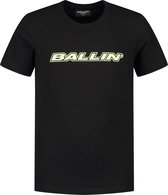 Ballin Amsterdam -  Jongens Slim Fit   T-shirt  - Zwart - Maat 128