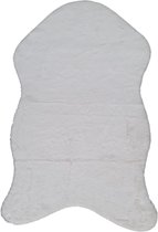 Schapenvacht DANYAL - Wit - Polyester - 60 x 90 cm - Bondkleedje - Bondkleed - Interieur - Wonen - Huis - Thuis - Warm - Winter