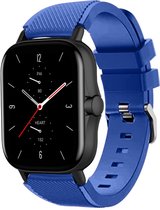 Siliconen Smartwatch bandje - Geschikt voor  Amazfit GTS 2 siliconen bandje - blauw - Strap-it Horlogeband / Polsband / Armband