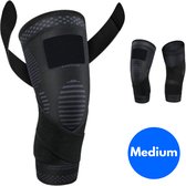 WG COMMERCE ® Compressie Knie Brace met Straps - Knie Bandage - Knie Verband - Elastische Bandage - Band - Strap - Sleeve - Kousen - Warmers - Blessures - Sport Ondersteuning - Kne