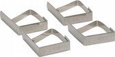 tafelkleedklemmen 4 x 5 cm RVS zilver 4 stuks