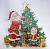 raamsticker Holidays kerstboom 41 x 29 cm groen