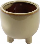 bloempot Robina 13 x 13 cm keramiek crÃ¨me