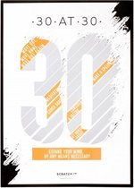 krasposter Uitdaging 30 papier 50 x 70 cm wit/geel