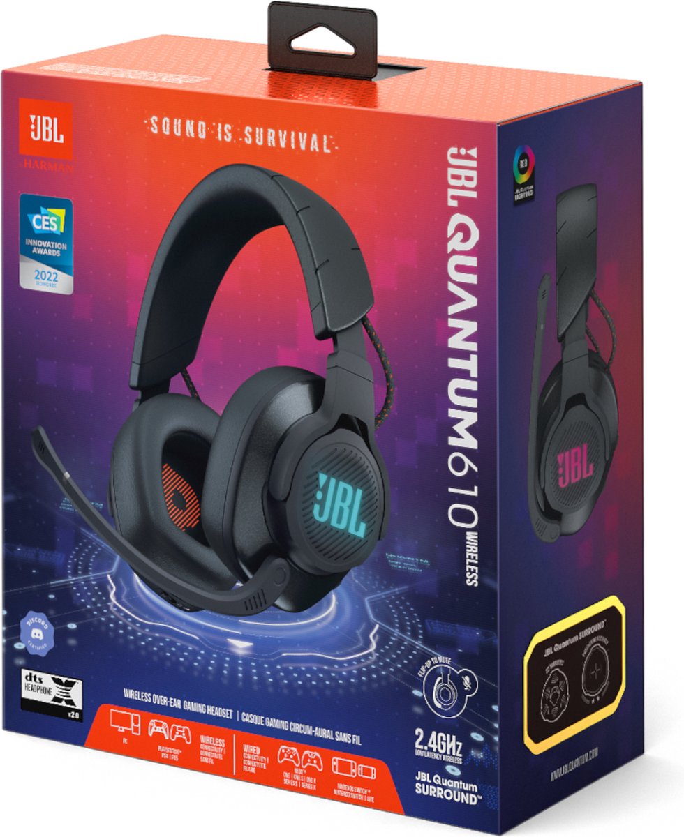 tempo risico Downtown JBL Quantum 610 - Gaming Headset - Draadloos - Over Ear - Zwart - PS4/PS5,  Xbox, PC &... | bol.com
