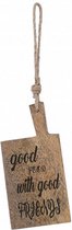 ornament snijplank 15 x 8 cm hout bruin