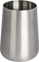 tandenborstelbeker Solid 8 x 10 cm RVS zilver