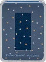doekje PocketCleaner 6 x 4,2 cm microvezel blauw
