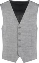 GENTS - Gilet Heren - Viscose -  linnenlook grijs Maat 60