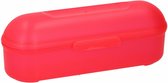 lunchbox baguette 24 x 7 x 8 cm polypropeen rood