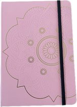 Kleurboek met notitie pagina's - Stickervel - Journal - Dagboek - Notebook - Creatief - Planner - Roze met goud - Notitieboek - Schrijven - Agenda - Ideeën - Lijstjes - Doelen - Go