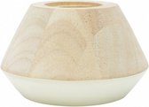 theelichthouder Maysa Bum 12 x 7 cm hout naturel