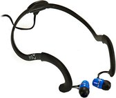 plug-koptelefoon waterdicht 3,5 mm jack zwart/blauw