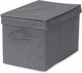 opbergbox 25 x 20 x 40 cm polyester/karton grijs