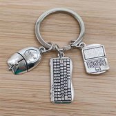Akyol - Computer sleutelhanger - Love - Toetsenbord - Muis - Sleutelhanger- Gift