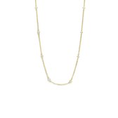 N-joy Trendstyle 14 karaats geelgouden ketting met zirkonia model 18668