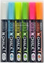 krijtmarkers neonkleuren 6 mm 6 stuks