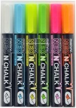 krijtmarkers neonkleuren 6 mm 6 stuks