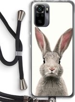 Case Company® - Xiaomi Redmi Note 10 Pro hoesje met Koord - Daisy - Telefoonhoesje met Zwart Koord - Bescherming aan alle Kanten en Over de Schermrand