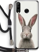 Case Company® - Huawei P30 Lite hoesje met Koord - Daisy - Telefoonhoesje met Zwart Koord - Bescherming aan alle Kanten en Over de Schermrand