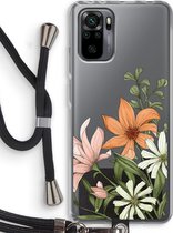 Case Company® - Xiaomi Redmi Note 10 Pro hoesje met Koord - Floral bouquet - Telefoonhoesje met Zwart Koord - Bescherming aan alle Kanten en Over de Schermrand
