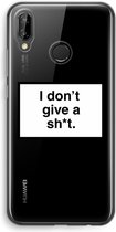 Case Company® - Huawei P20 Lite hoesje - Don't give a shit - Soft Cover Telefoonhoesje - Bescherming aan alle Kanten en Schermrand