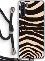Case Company® - Oppo A91 hoesje met Koord - Arizona Zebra - Telefoonhoesje met Zwart Koord - Bescherming aan alle Kanten en Over de Schermrand