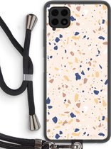 Case Company® - Samsung Galaxy A22 4G hoesje met Koord - Terrazzo N°23 - Telefoonhoesje met Zwart Koord - Bescherming aan alle Kanten en Over de Schermrand