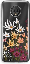 Case Company® - Motorola Moto G6 hoesje - Painted wildflowers - Soft Cover Telefoonhoesje - Bescherming aan alle Kanten en Schermrand