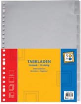 tabbladen PP 23-rings A4 grijs 10 stuks