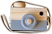 Het blije snoetje - Houten Camera Speelgoed - Grijs - Houten Fototoestel - Speelgoed - Kinderenkamer - Decoratie - Baby Accessoire - 1 Stuk
