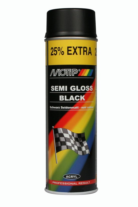 Laque acrylique satinée Motip Noir - 500 ml
