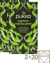 Pukka Thee - Supreme Matcha Green - Voordeelverpakking - 2 x 20 zakjes