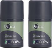 Derma Man Aftershave Balsem - 2 x 50 ML - Parfumvrij