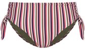 Sassy Stripe hoog bikinibroekje Meerkleurig, Roze, Groen maat 36 (S)