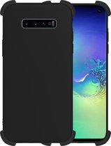 Samsung S10 Plus Hoesje Siliconen Shock Proof Case Zwart - Samsung Galaxy S10 Plus Hoesje Zwart - Samsung Galaxy S10 Plus Hoes Cover Case Shockproof