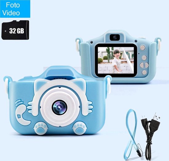 Gewend aan vat Habubu Digitale Kindercamera HD 1080p | 32GB micro sd kaart | camera kinderen |  Vlogcamera... | bol.com