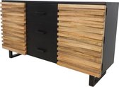 Dressoir 150x45x85 cm acaciahout en metaal