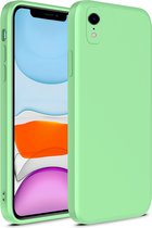 Smartphonica iPhone Xr siliconen hoesje met zachte binnenkant - Groen / Back Cover