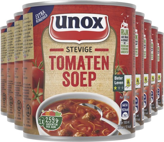 Unox | Soupe aux tomates copieuse | Ramassette | 12 x 0,3 litre