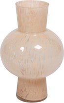 Vase Rond PTMD Myrda - H28,7 x Ø17,8 cm - Glas - Wit