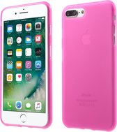 Peachy Effen roze hoesje iPhone 7 Plus 8 Plus Pink cover Silicone case
