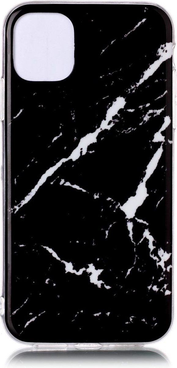 Peachy Marmer Patroon Natuursteen Zwart Hoesje Case geschikt voor iPhone 11
