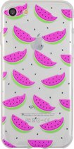 Peachy Doorzichtig watermeloen silicone hoesje iPhone 7 8 SE 2020 SE 2022 case cover watermelon