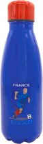 RVS thermosfles - blauw - France voetbal - 350 ml - waterfles - drinkfles - sport