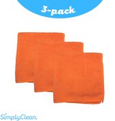 Simply Clean - Microvezeldoekjes - 3 stuks - Microvezel doek- Schoonmaakdoekjes - Poetsdoeken - 40x40 cm