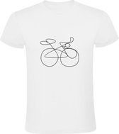 Fiets Tekening Heren T-shirt - wielrennen - mountainbike - fietsen - bike - shirt