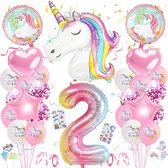 2e Verjaardag Ballon Unicorn - Opblaasbare Unicorn - 2e Verjaardag - Unicorn Verjaardag Decoraties - Unicorn Verjaardag Jaar Ballon (2)